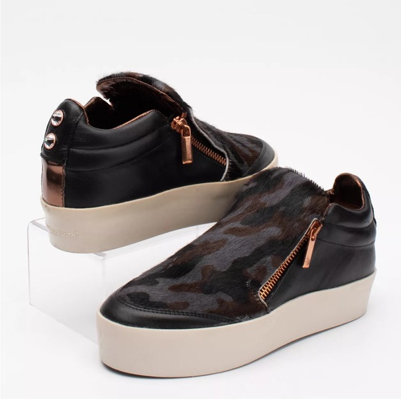 ALEXANDER SMITH Leather Sneakers US6 Camouflage Made in Italy - Picture 1 of 4